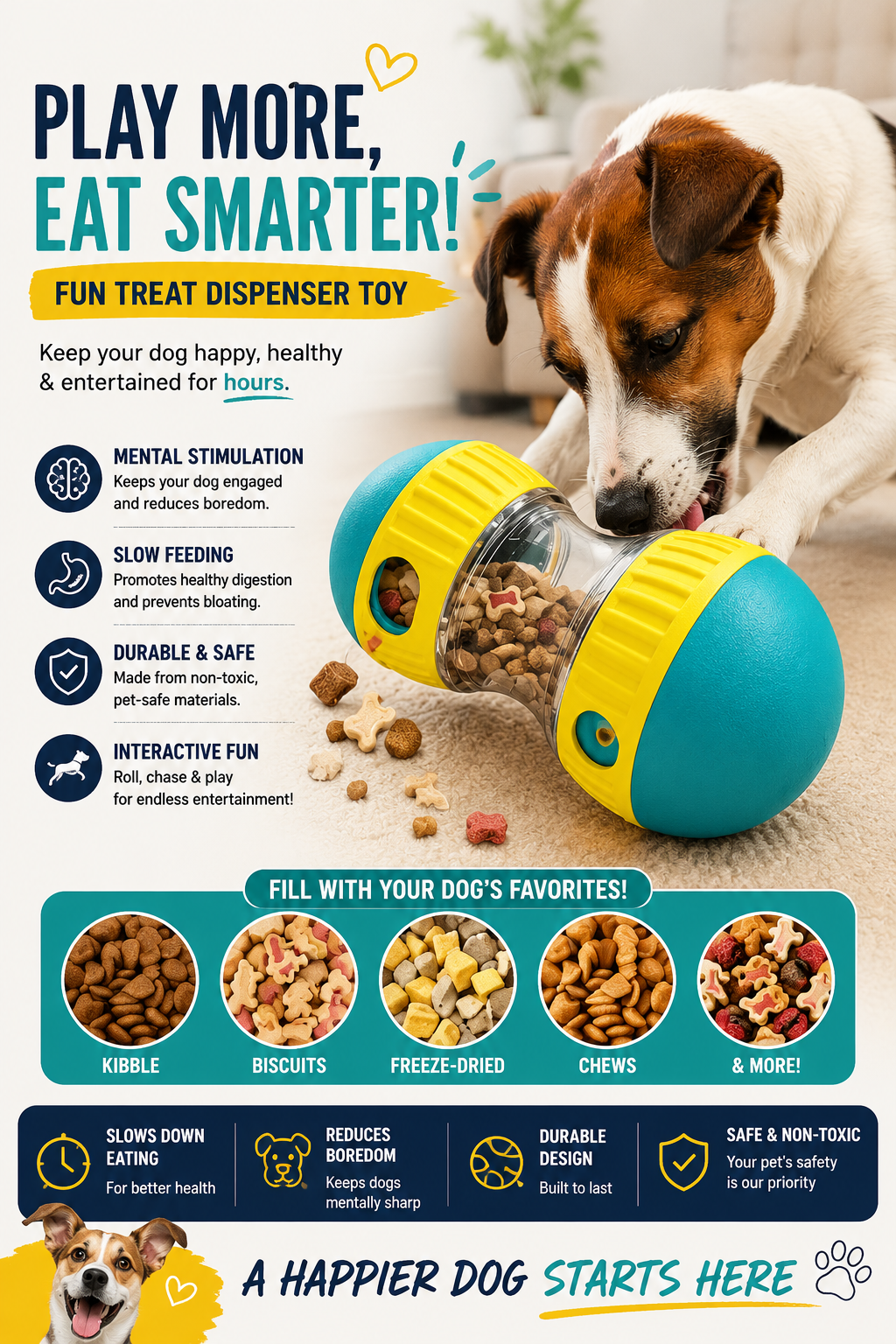 Rotating Slow feeding Treat Dispenser