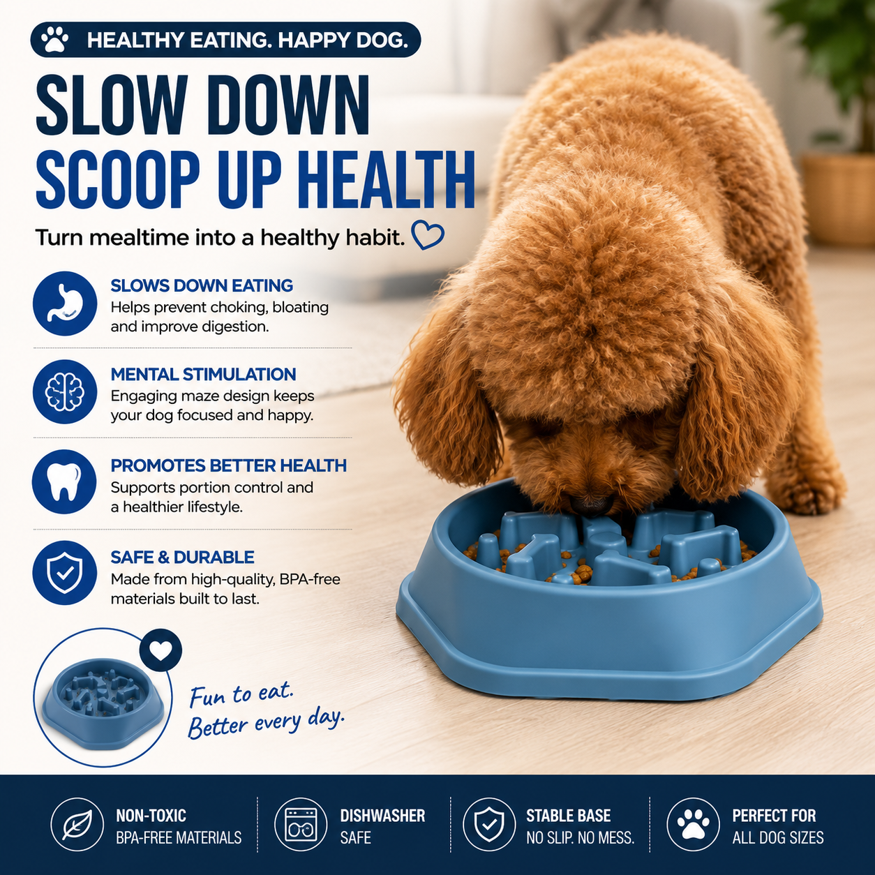 Slow Puzzle feeder bowl for Dogs