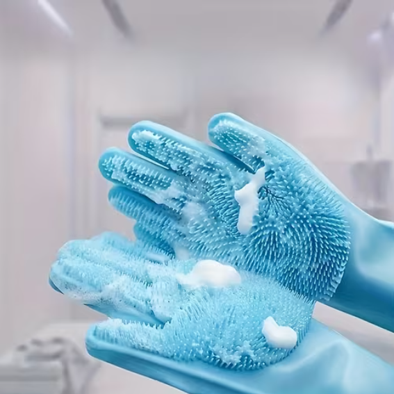 Silicone Pet Bath Gloves